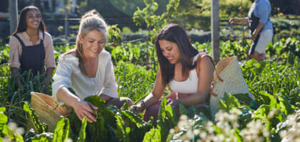 Women gardening